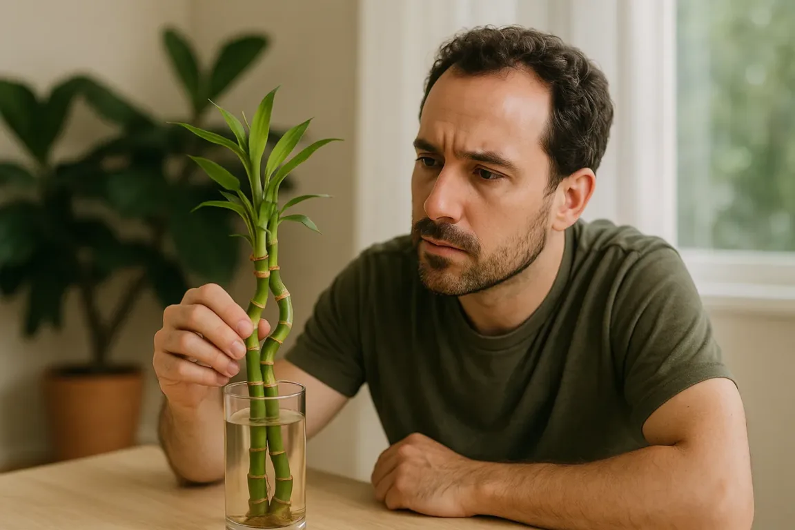 Mesmo com água limpa, seu bambu da sorte pode perder o brilho