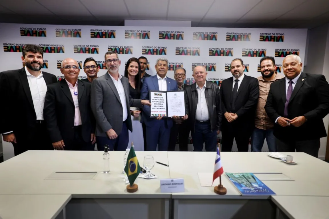 Em reunião com o prefeito, Jerônimo Rodrigues autoriza licitação para ampliação do esgotamento sanitário e abastecimento de água de Feira de Santana