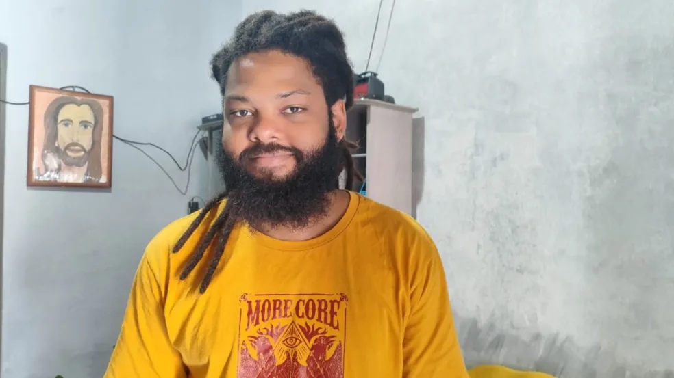João Victor - estudante de geografia - repórter Ed Santos