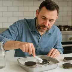 Como limpar queimadores com gordura velha apenas com bicarbonato e vinagre