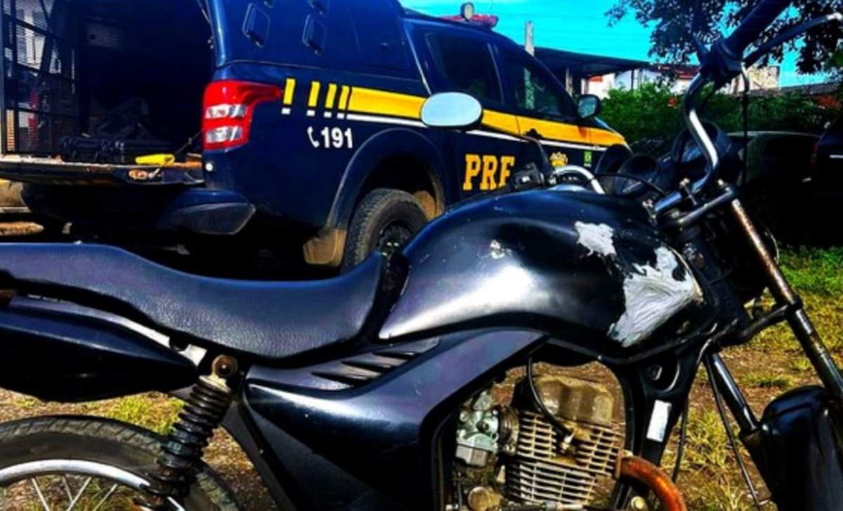 Motocicleta apreendida em cruz das almas