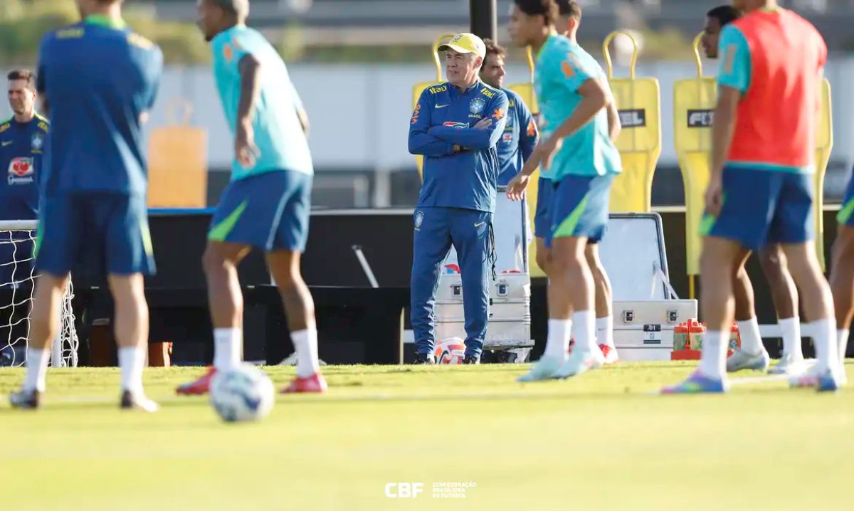 Primeiro treino da Seleção Brasileira sob comendo de Carlo Ancelotti