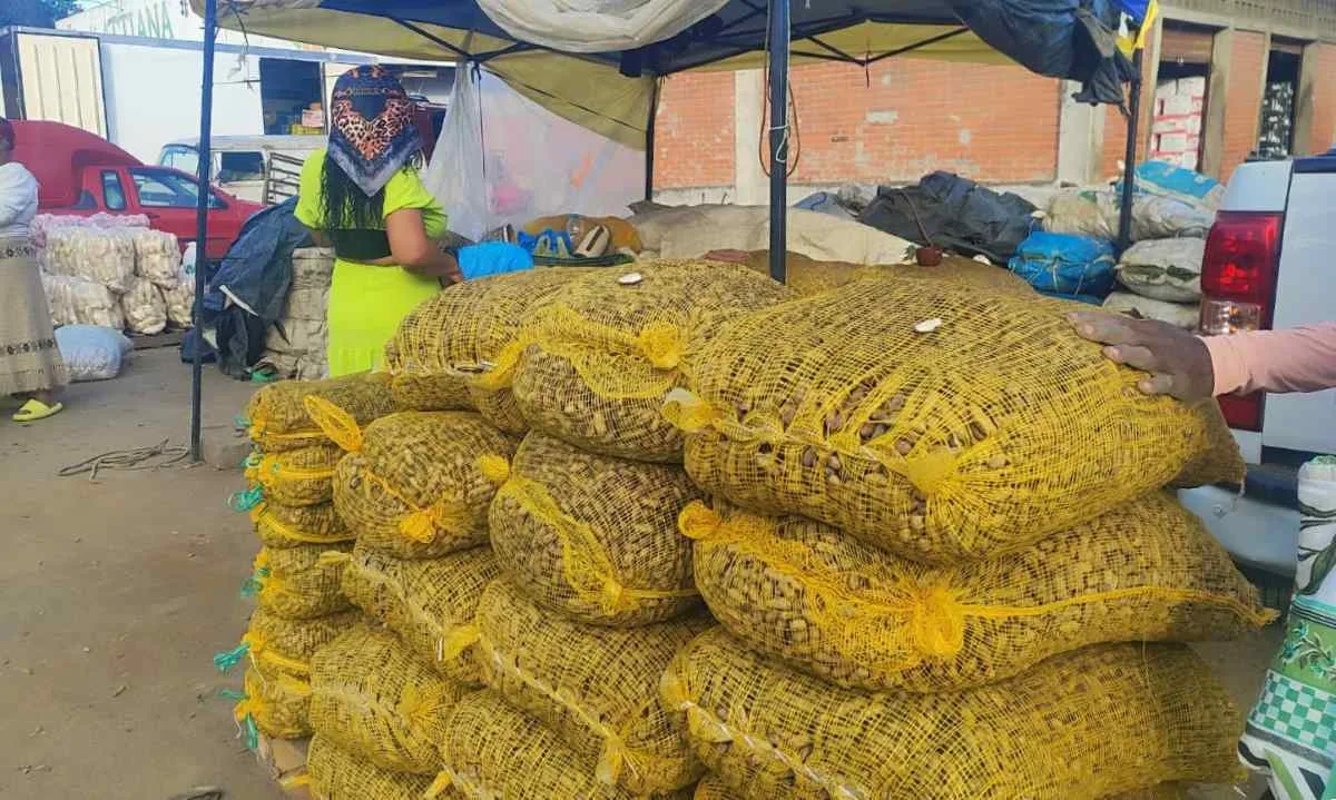 Venda de amendoim no Centro de abastecimento