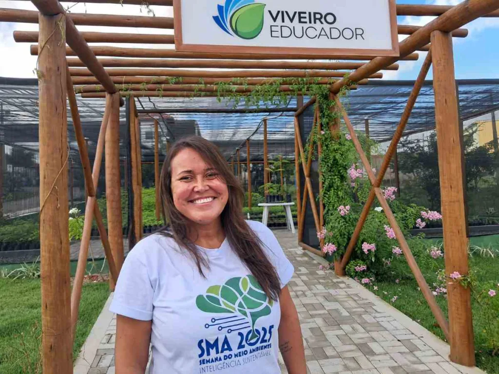 Estudantes visitam Viveiro Educador da Embasa