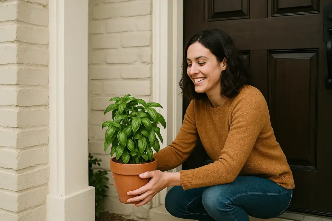 Feng shui recomenda plantar manjericão perto da entrada