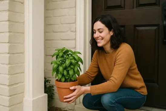 Feng shui recomenda plantar manjericão perto da entrada