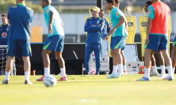 Primeiro treino da Seleção Brasileira sob comando de Carlo Ancelotti