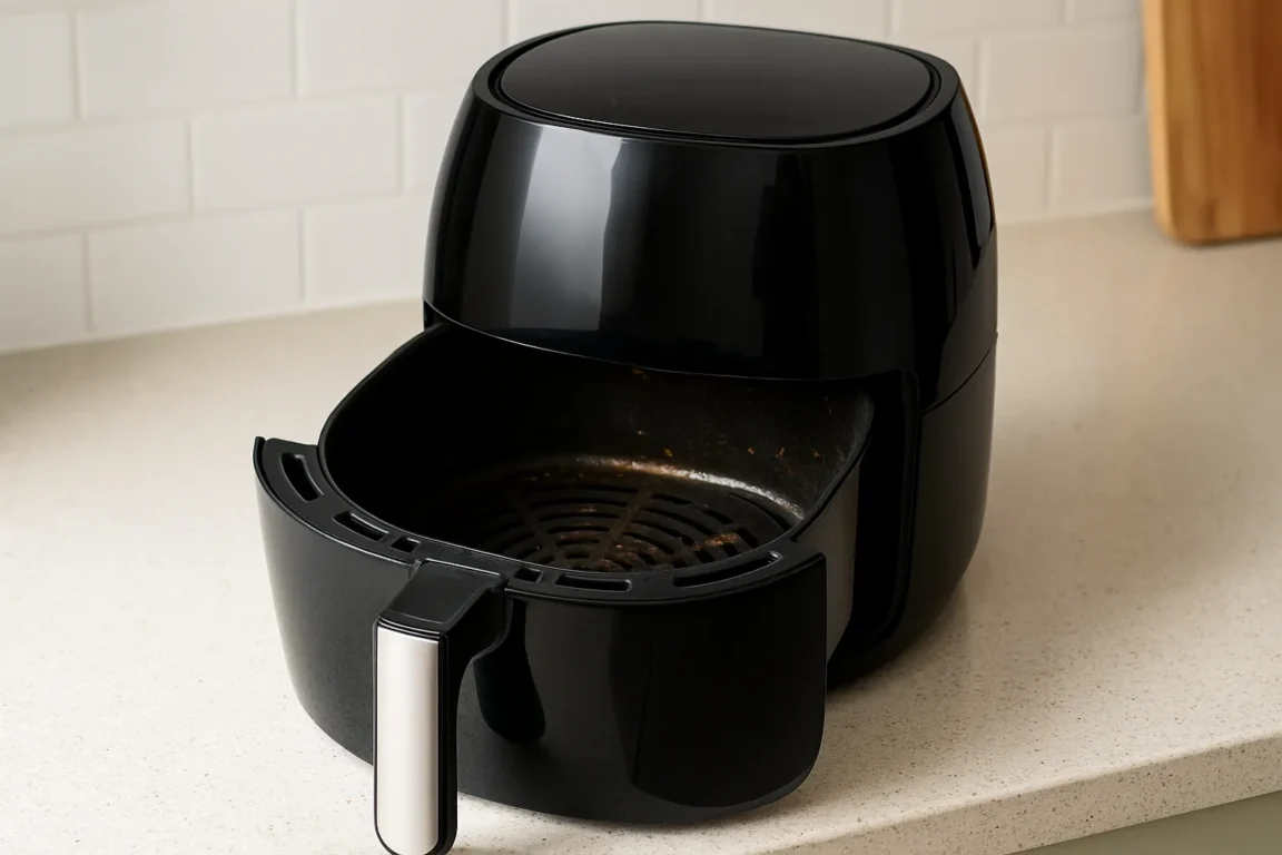A mistura que aprendi no TikTok deixou minha air fryer como nova A mistura que aprendi no TikTok deixou minha air fryer como nova