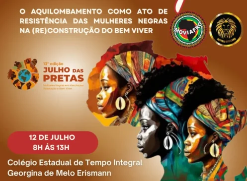 Atividade da Moviafro no Julho das Pretas - mulheres negras