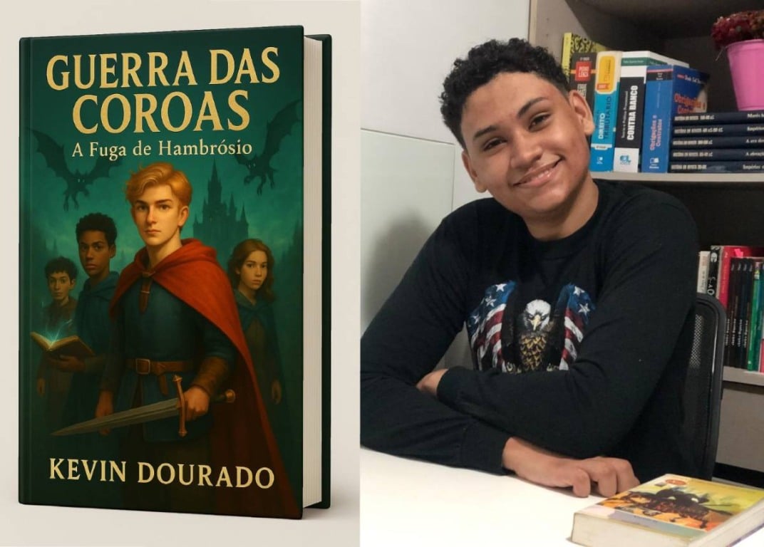 "Guerras das Coroas": autor de 16 anos lança livro neste sábado (12)