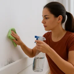 Limpe mofo da parede com vinagre e álcool sem estragar a tinta