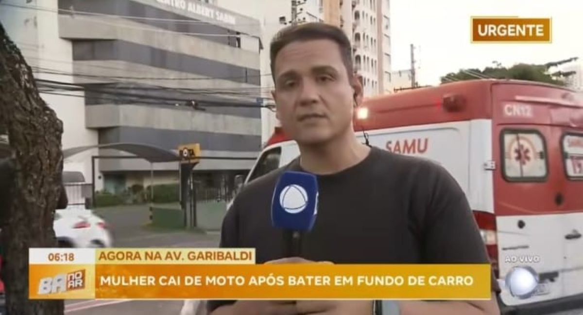 Equipe de reportagem da Record Bahia é agredida ao vivo