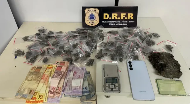 apreensão de drogas e prisão de suspeito na Gabriela - DRFR