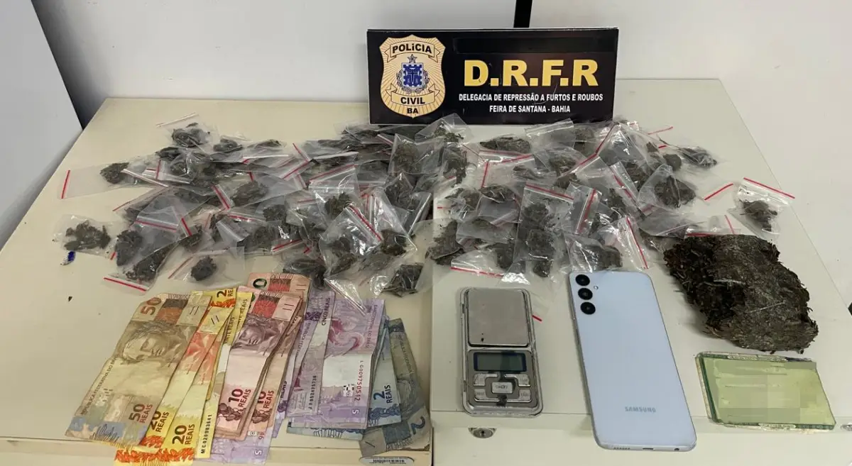 apreensão de drogas e prisão de suspeito na Gabriela - DRFR