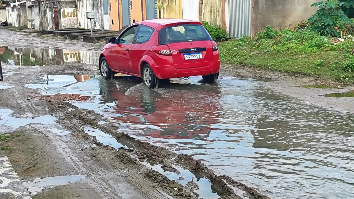 moradores reclamam do calçamento na rua Rio Verde - Conceição ll
