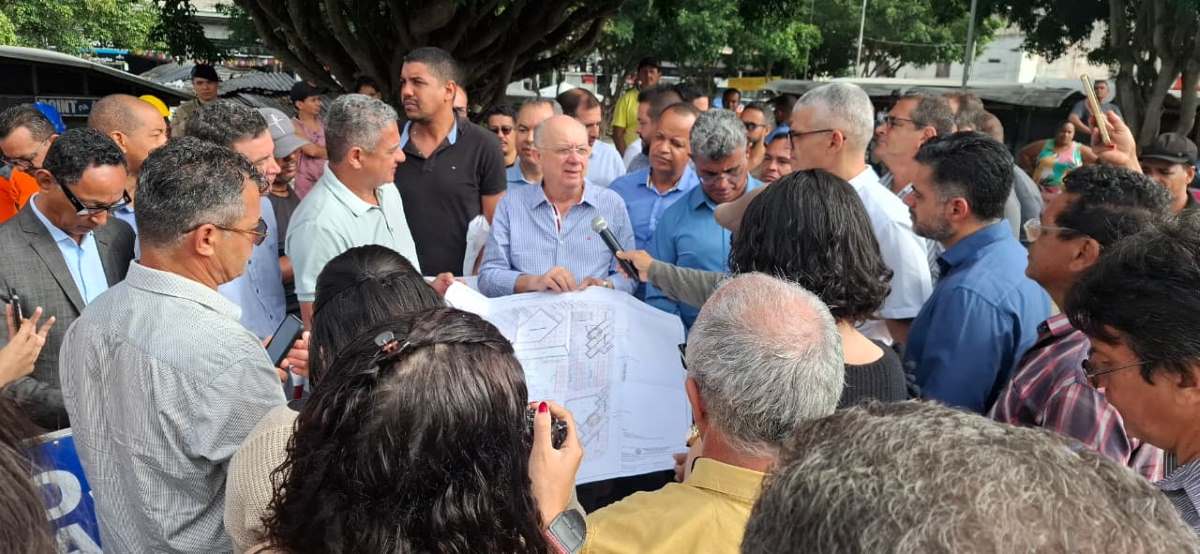 Ordem de serviço e inicio das obras da Praça do Tropeiro