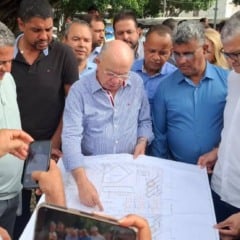 Ordem de serviço e inicio das obras da Praça do Tropeiro