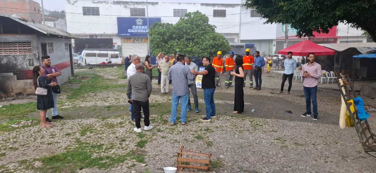 Ordem de serviço e inicio das obras da Praça do Tropeiro