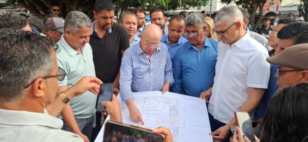 Ordem de serviço e inicio das obras da Praça do Tropeiro