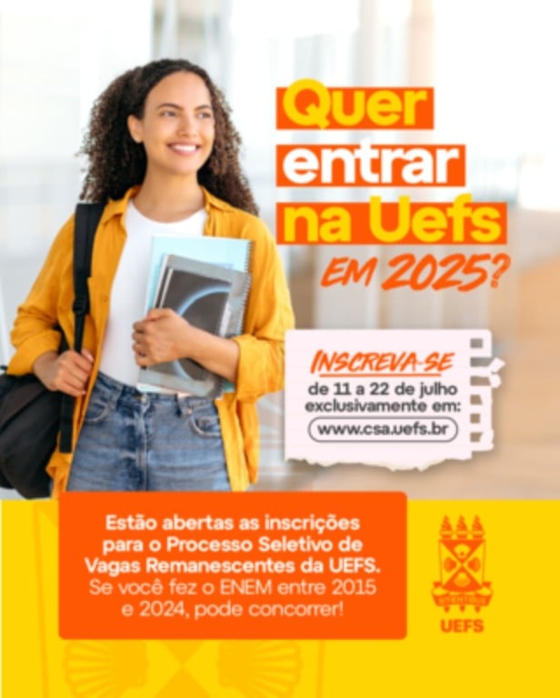 Processo seletivo para vagas remanescentes da Uefs