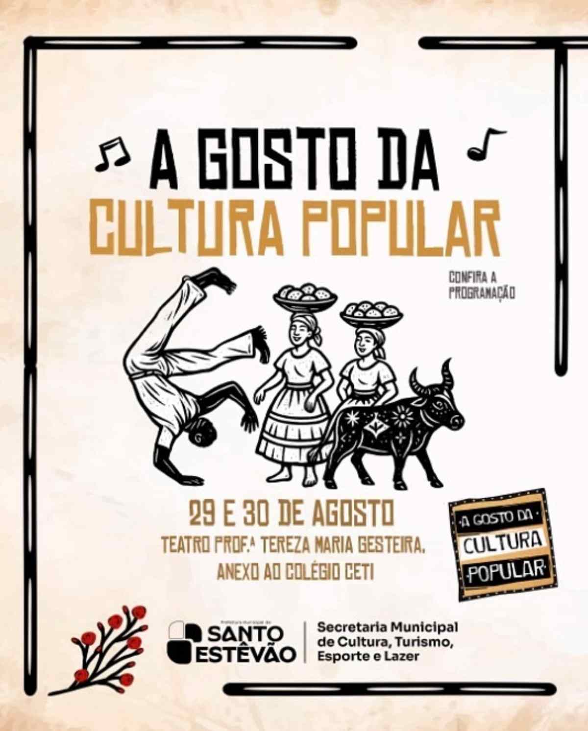 Santo Estêvão terá fim de semana de celebração à Cultura Popular e ao Esporte