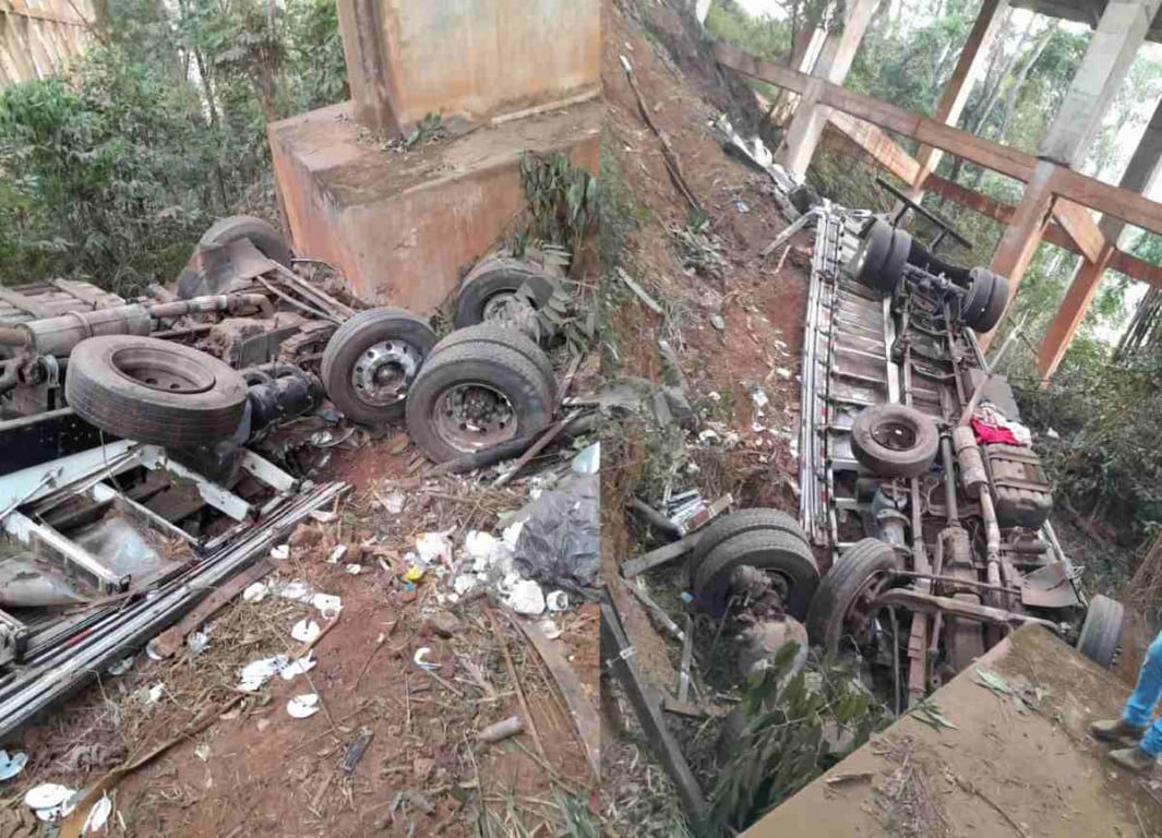 Casal baiano morre após caminhão cair de ponte Minas Gerais