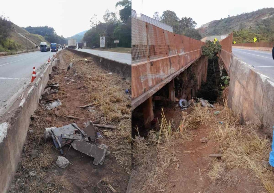 Casal baiano morre após caminhão cair de ponte Minas Gerais