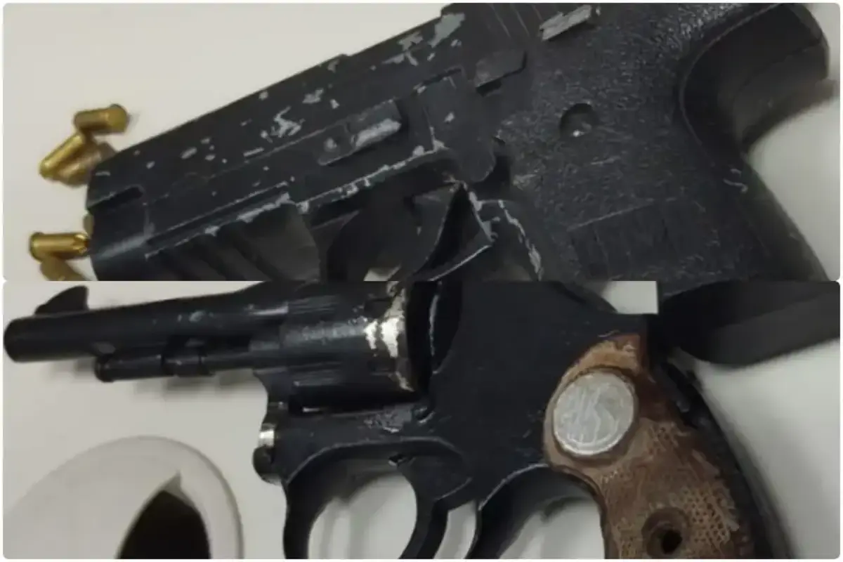 apreensão de arma e simulacro