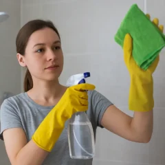 Como deixar o box do banheiro brilhando com vinagre e álcool