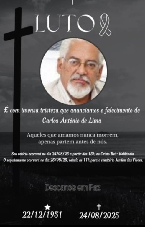 Falecimento Carlos Lima