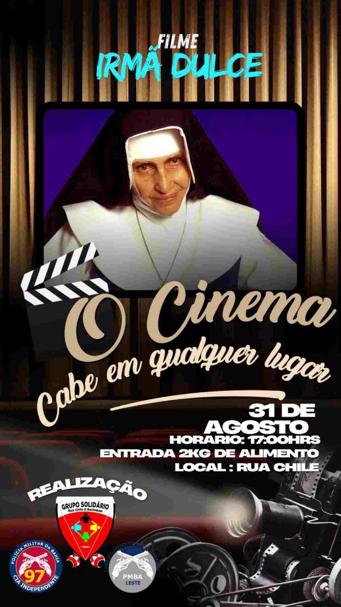 Conceição do Jacuípe terá exibição de filme em homenagem a Irmã Dulce