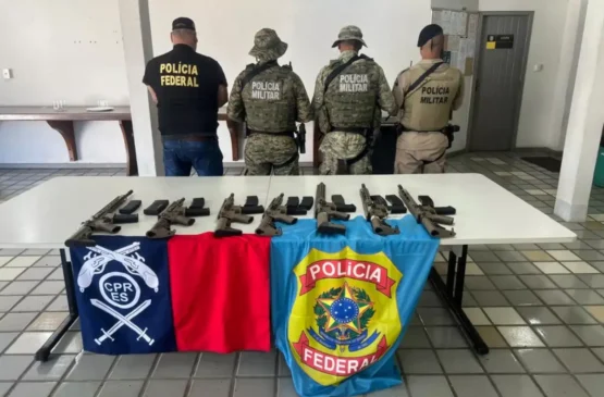 Fuzis apreendidos em Porto Seguro