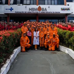 Alunos soldados do Corpo de Bombeiros doam 111 bolsas de sangue para a Hemoba