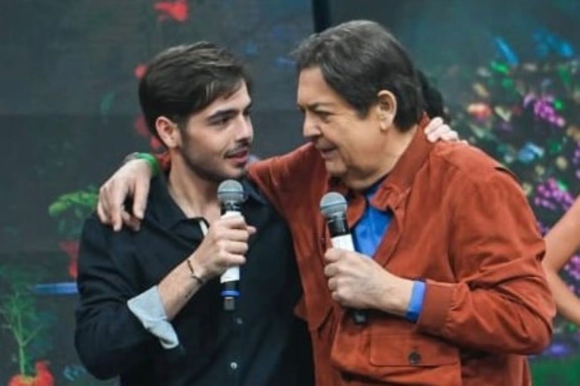 João Silva e o pai Faustão