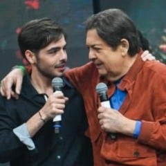 João Silva e o pai Faustão