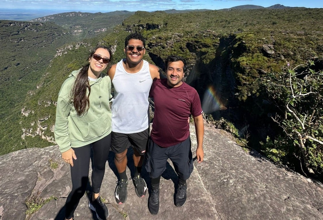 Margarida, Samuel e Abdulla 
