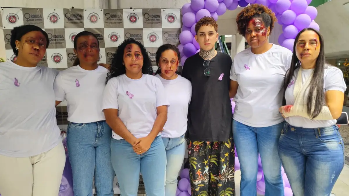 Operação da Polícia Militar contra a violência contra a mulher - Tenda Lilás