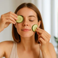 Pepino no rosto como usar pela manhã para desinchar rápido