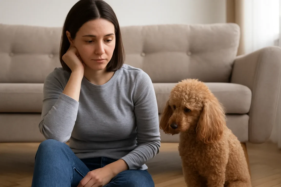 Poodle fica triste com mudanças na casa