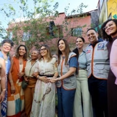 Visita de Janja às instalações de cozinha comunitária beneficiada pelo Bahia Sem Fome.