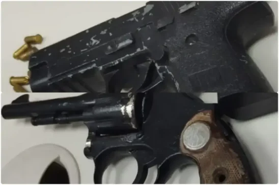 apreensão de arma e simulacro