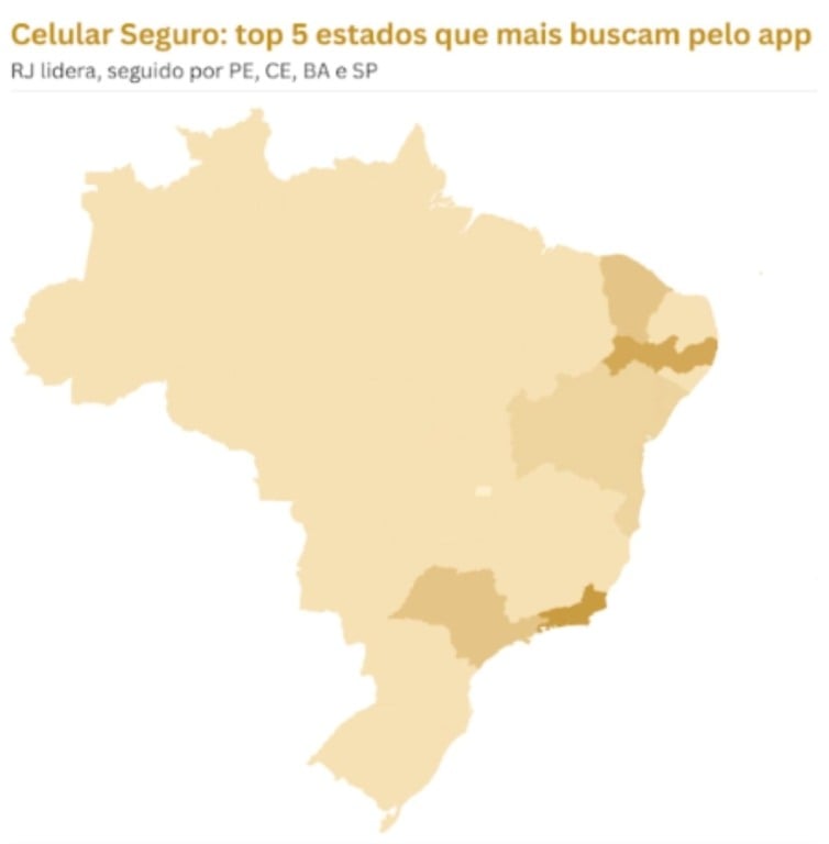Bahia foi o quarto estado que mais procurou pelo aplicativo "Celular Seguro" em julho