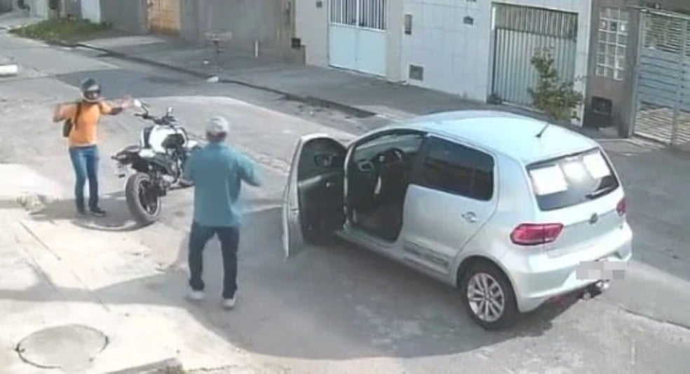 imagens do crime. PM suspeito de matar sargento do exercito em Feira de santana