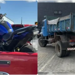 Polícia recupera motocicleta de entregador e caminhão furtado em Feira de Santana