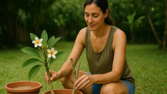 3 passos simples para transformar galhos de jasmim-manga em mudas resistentes
