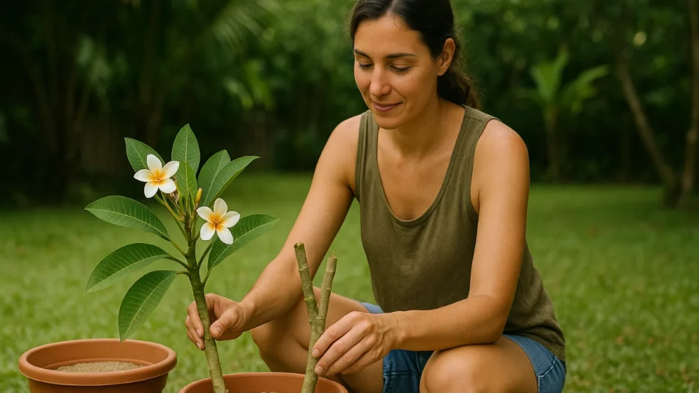 3 passos simples para transformar galhos de jasmim-manga em mudas resistentes