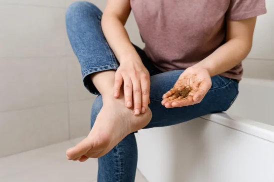 Como tratar pés ressecados com esfoliação caseira