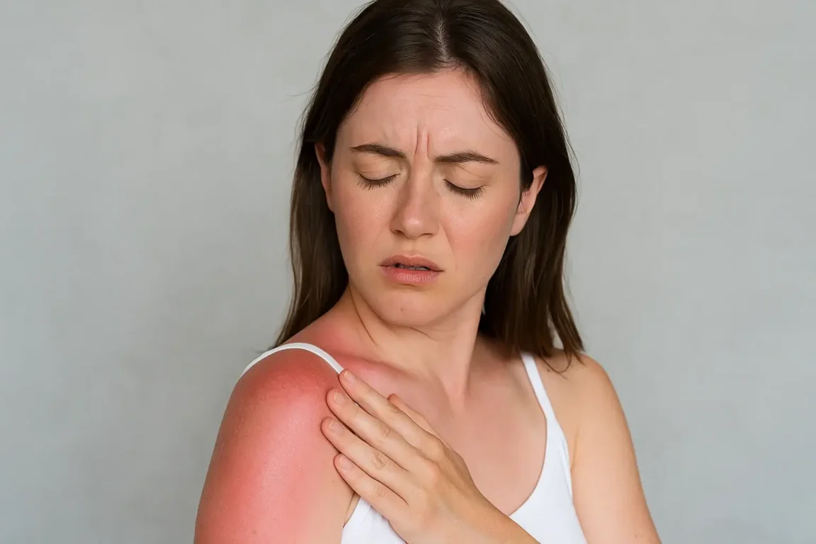 Evitar descamação após queimadura solar leve