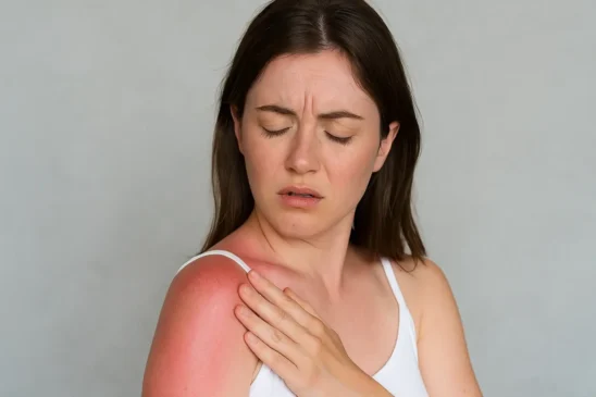 Evitar descamação após queimadura solar leve
