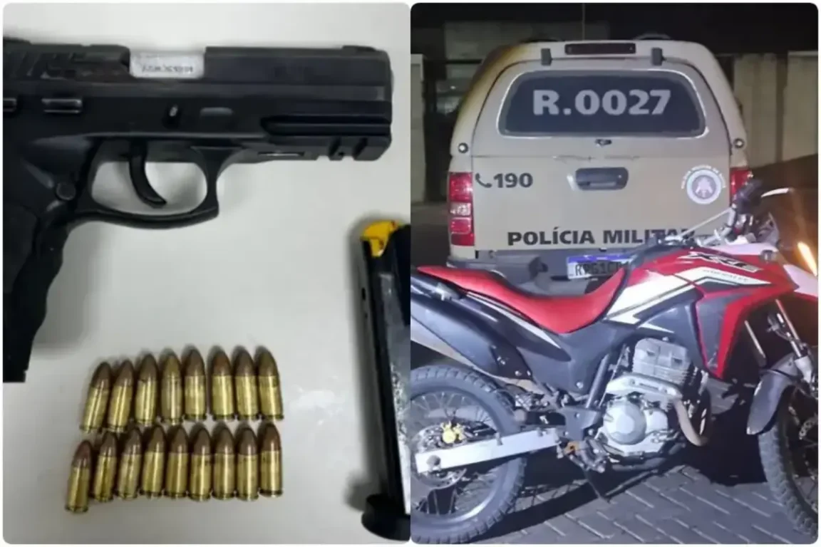 Apreensão de arma e veículo roubado